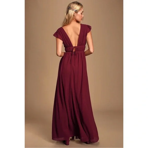 Lulu's Burgundy “I’m All Yours” Dress - Picture 2 of 11